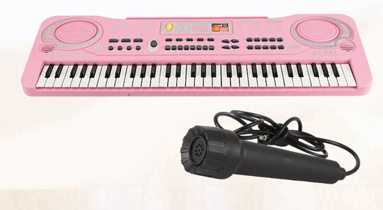 Nirabo® Elektronisch Keyboard Roze - met Microfoon - Piano Muziekinstrument - | bol.com