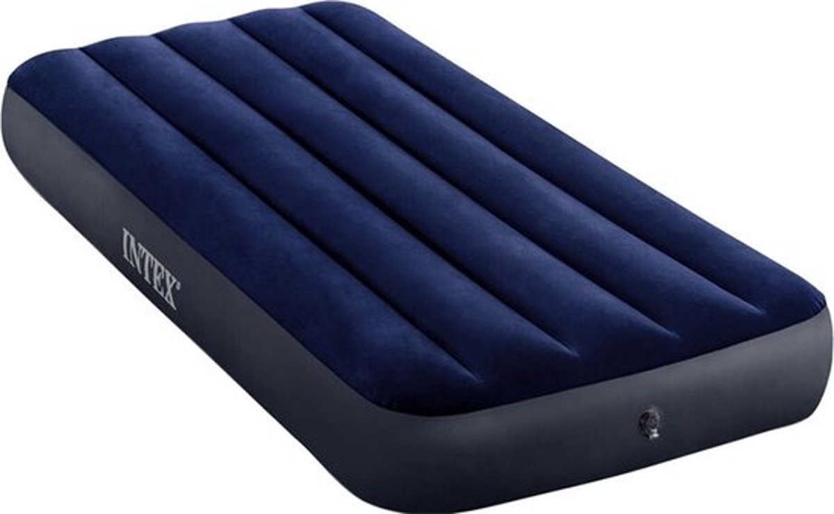 Intex Luchtbed - Classic Downy Luchtbed - Fiber-Tech - Dura-Beam Standard - 76 X 191 X 25 Cm - Blauw