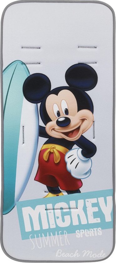 Coussin Poussette Disney Mickey Mouse 84 X 33 Cm Katoen Grijs