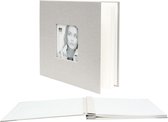 Deknudt Frames fotoalbum - grijs linnen look - 20x pagina 23,7x20,5cm