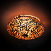 Plafondlamp mozaïek  paars - 25 cm.