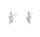 Snake studs silver