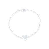 Xoo - Armband - Hartje - Liefde - Heart - Minimalistische armband - Schakel armband - Vriendschaps armband - Cadeau voor haar - Love - 925 zilver - Zilver