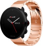 Stalen Smartwatch bandje - Geschikt voor  Polar Vantage M metalen bandje - rosé goud - Strap-it Horlogeband / Polsband / Armband