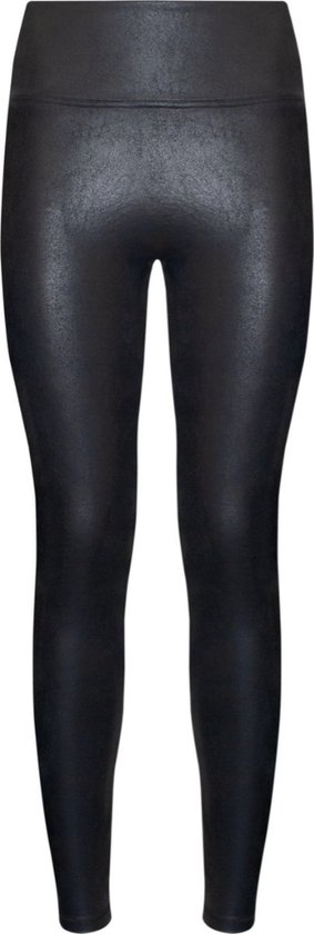 Zwart Lederlook Legging Dames Volwassenen- grote maten - Legging Dames - Legging Lederlook - Legging Dames Leather - High-Waist Dames Hoge Taille - Push-Up - Up-Fit- Maat 4Xl - 5XL