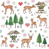 Kerst - Set van 40 servetten Charming Deers