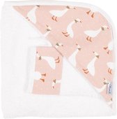 Olimi poppen badset 'Gans Roze' voor poppen tot 38 cm.