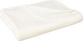 Fleece deken COMFITA - Wit - Polyester - 130 x 170 cm - Plaid / Woondeken