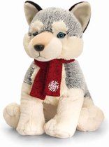 pluche 35cm Husky met sjaal  Keel Toys