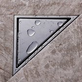 Donley - rvs tegeldrain driehoek - waterafvoer goot - 232mm * 117mm - 304 Rvs tegeldrain triangle