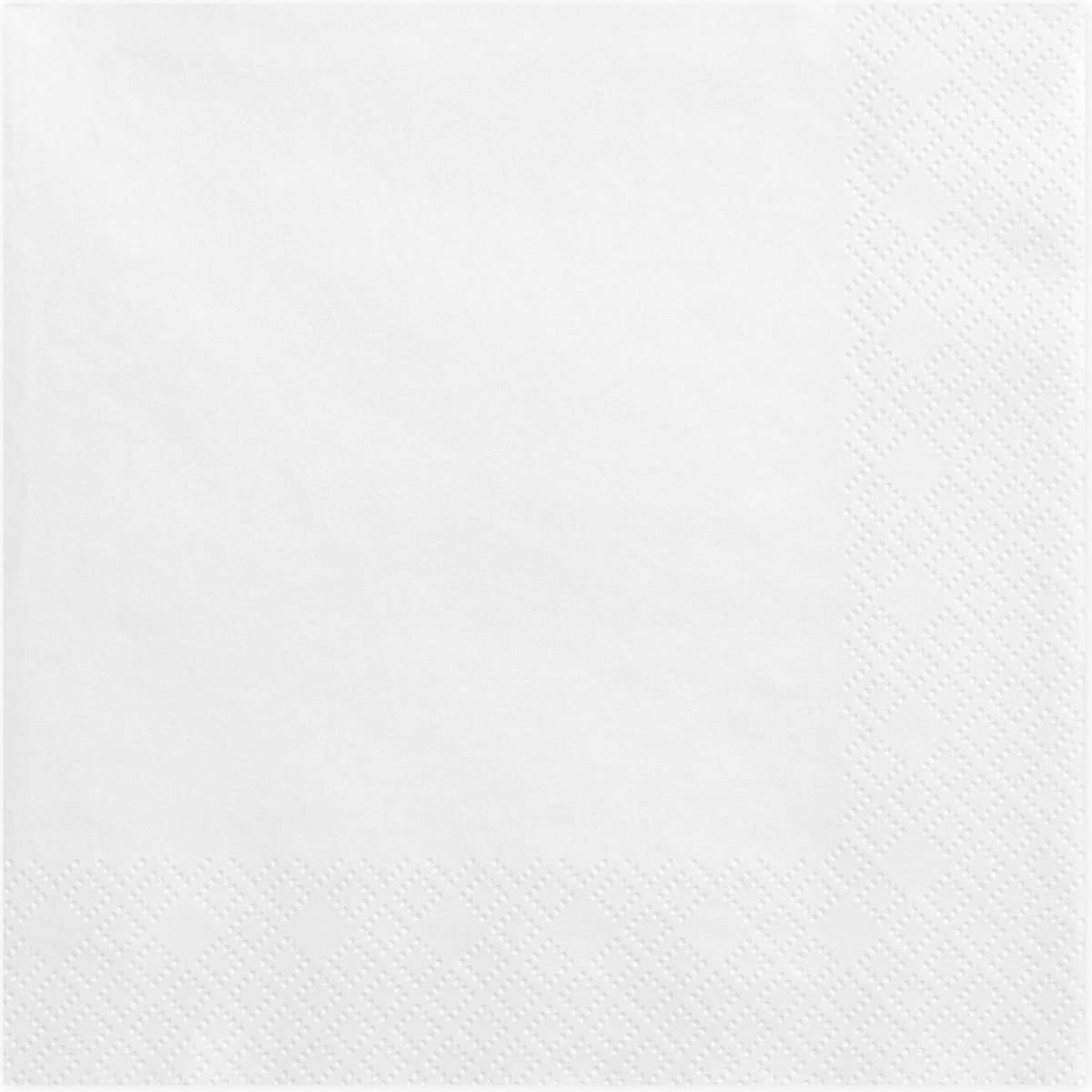 40x Papieren tafel servetten wit 33 x 33 cm - Witte wegwerp servetten diner/lunch