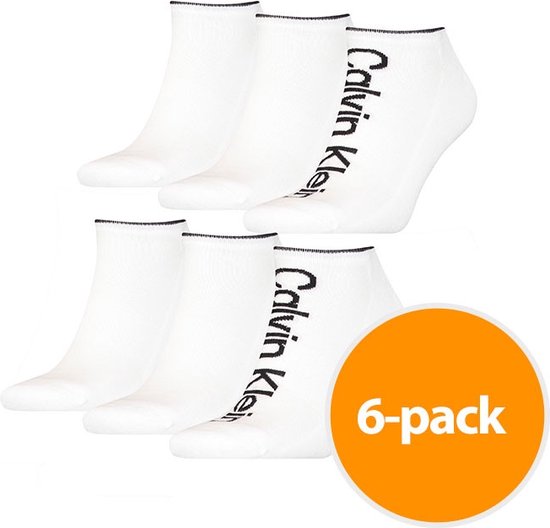 Calvin Klein Sokken Heren Sneaker 6-pack Wit