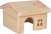Trixie huis hamster hout spijkervrij 15x15x11 cm