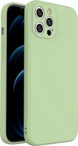 iSolay Ultradun iPhone 12 Pro Max Hoesje | Shock Proof Case | Siliconen Hoesje | Wasbaar Hoesje | Anti Vingerafdruk Hoesje | iPhone Case | Groen