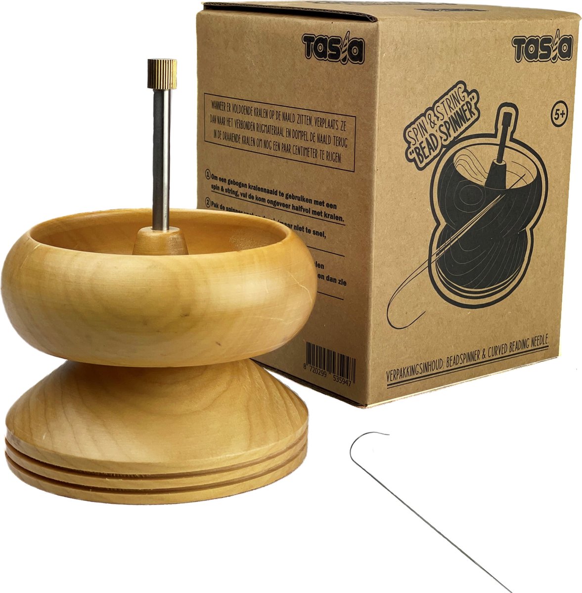 Tasia Spin & String Bead Spinner - Kralenmolen Hout - DIY Kralen Spinner