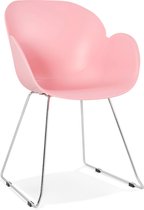 Alterego Design stoel 'NEGO' roze van kunststof