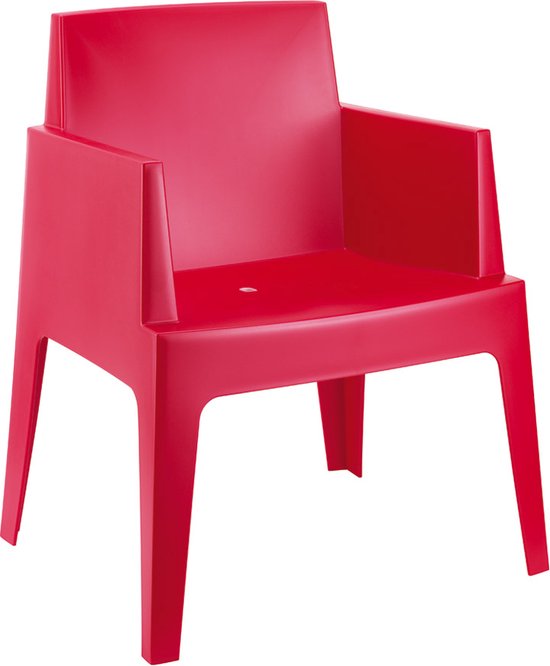 Alterego Designstoel 'PLEMO' rood