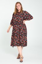Paprika Dames Lange jurk in viscose met een bloemenprint - Jurk - Maat 50