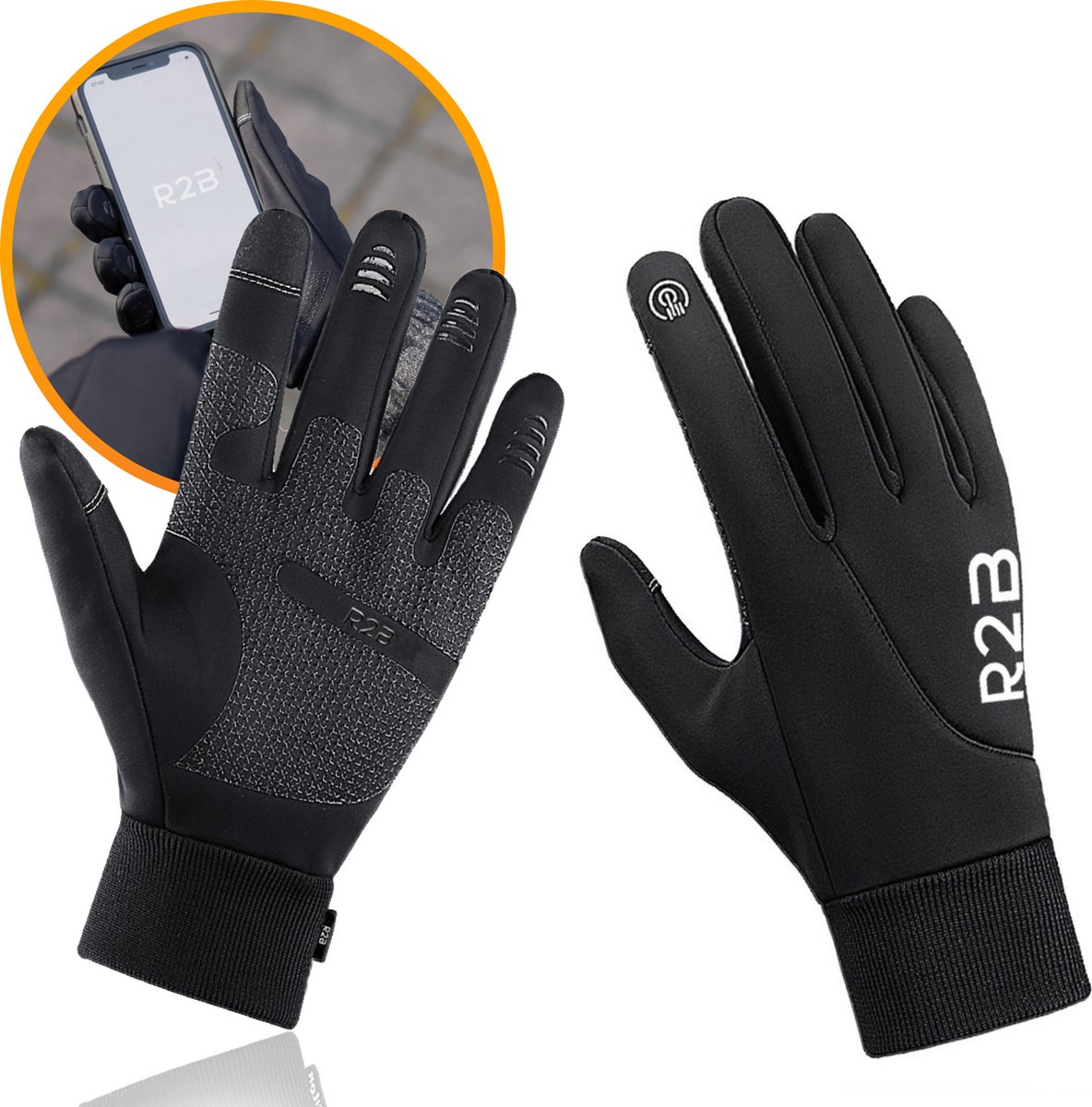 water Convergeren japon R2B® (Spat) Waterdichte Touchscreen handschoenen heren / dames winter -  Maat M -... | bol.com