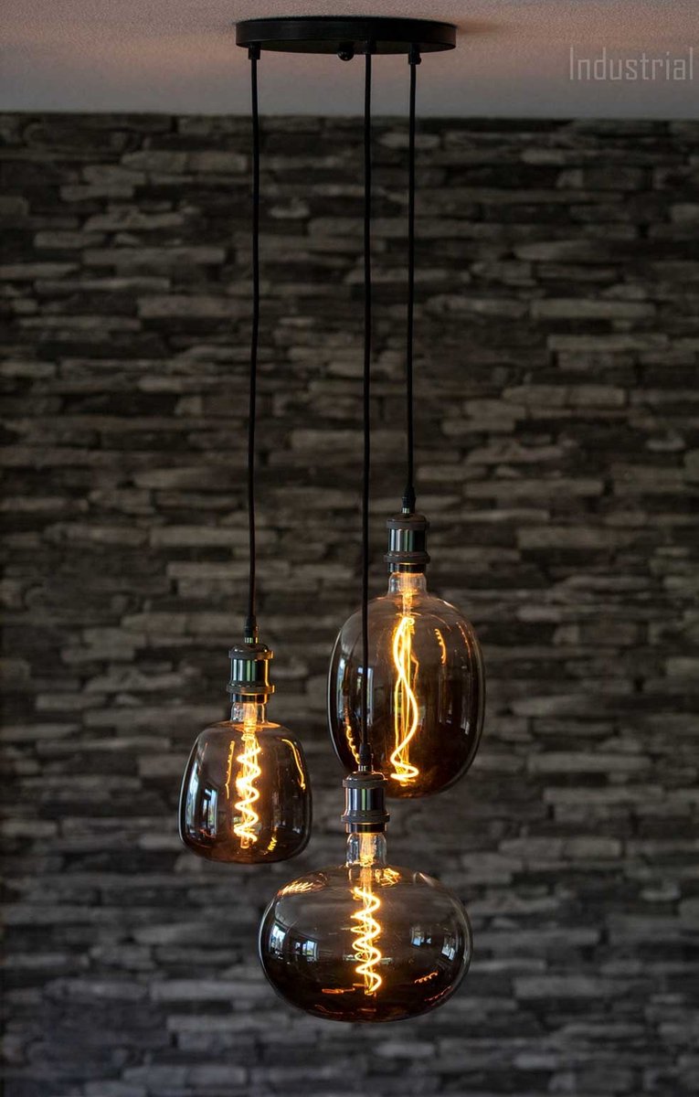 Industrial Light | Hanglamp Moonstone - Zwart - Industrieel - Design Lamp