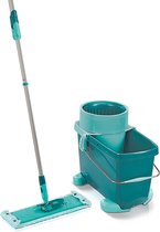 Leifheit rugvriendelijke set Clean Twist XL incl. Trolley, vloerwisser met overtrek voor gevoelige vloeren zoals parket of echt hout, 20L emmer, mop met spintechnologie en kliksysteem