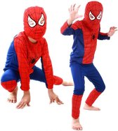 Spiderman Pak - Verkleedpak Jongens - Verkleedkleding - Kinderkostuum - Lengtemaat 110-125