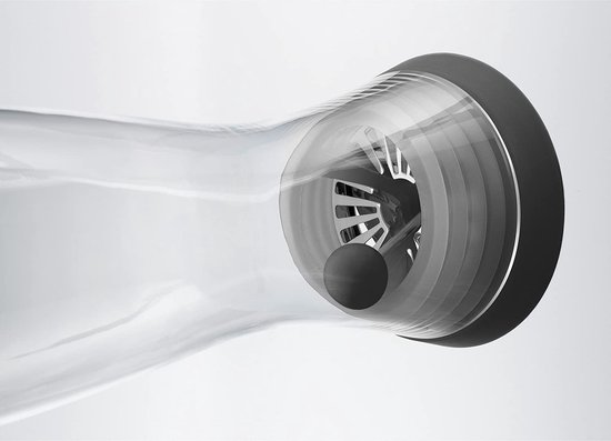 WMF Basic waterkaraf met reinigingsborstel, glazen karaf 1 l, siliconen deksel, CloseUp-sluiting