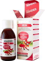 KINDER Ijzer vitamine siroop 125ml - vitamine, voedingssupplement, foliumzuur, B12, Biologische agavesiroop en banaanconcentraat