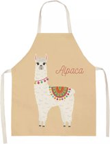 Keukenschort Lama - Kookschort Lama - Knutselschort Lama - Kinderen - 65 CM