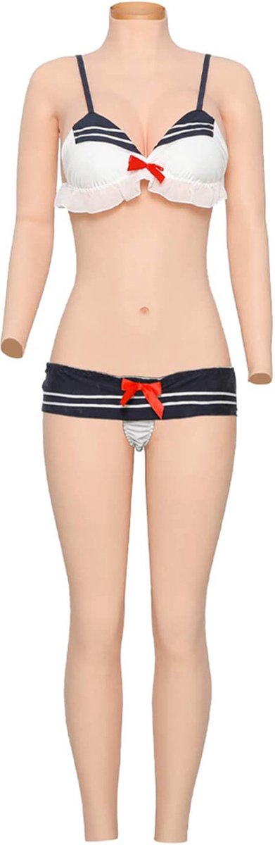 Funxzior Generation 3 Silikon Unterhosen Transfrau Slip Konturunterwäsche mit Realistischer Weiblicher Silhouette & Funktion für MTF-Personen Crossdresser Drag Kostüme Höschen (Beige - Größe S