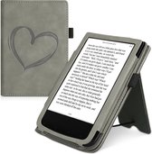kwmobile flip cover for Pocketbook Touch Lux 4/ Lux 5/Touch HD 3/Color (2020) - Étui livre avec fermeture magnétique - Housse pour liseuse en gris