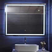 Spiegel - Spiegel met verlichting - Badkamerspiegel - LED - Koper en loodvrij - 100 x 80 cm - Glas