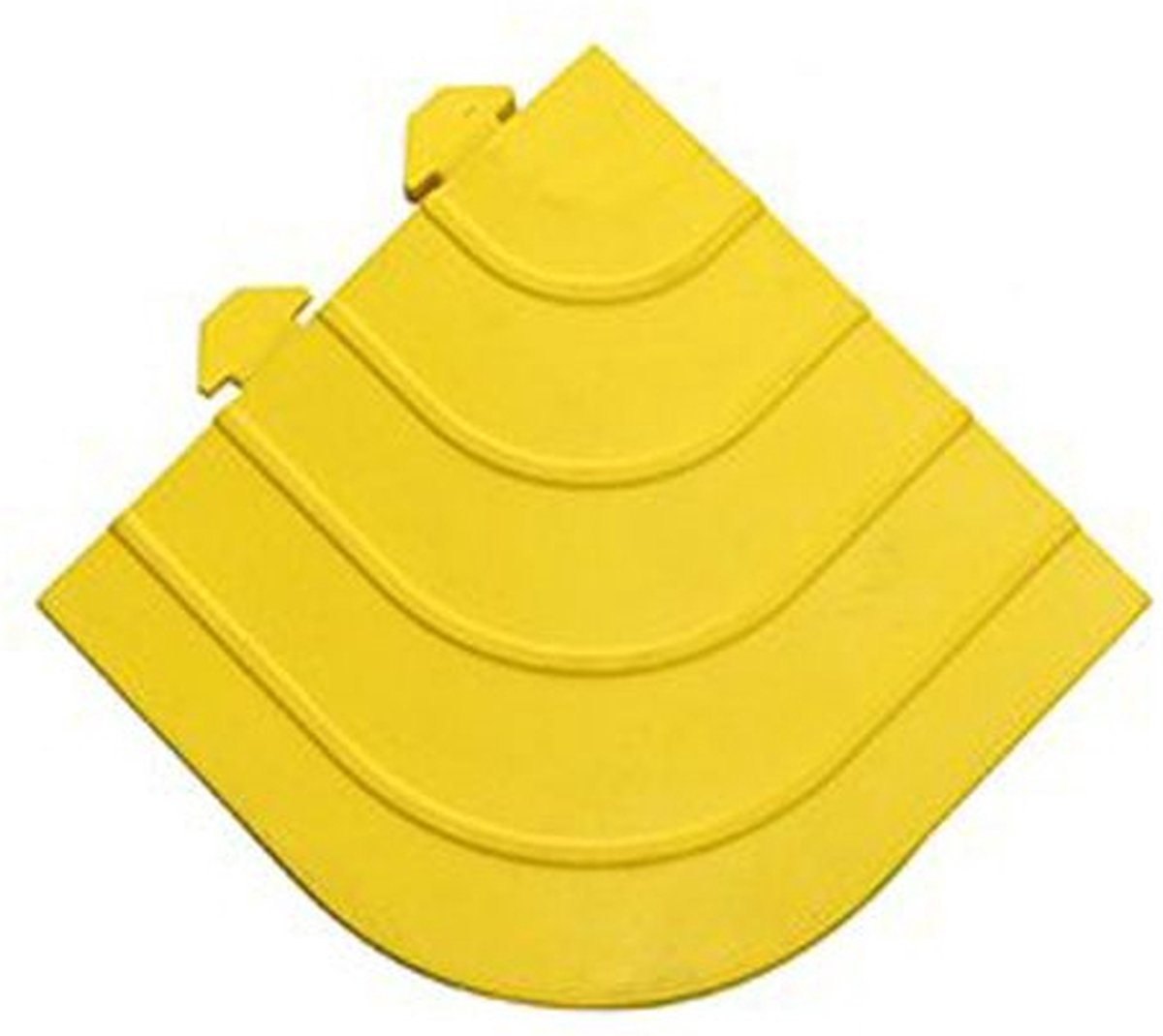 COBA Modulaire werkplaatsmat Hoekstuk Geel - Antivermoeidheidsmat - 15.5 x 15.5 cm