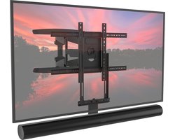 Cavus WME105 ARCB Draaibare Tv Muurbeugel & Ophangbeugel geschikt voor Sonos Arc soundbar zwart & VESA Tv - 35kg