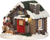 Luville Kerstdorp Miniatuur Huisje in het Bos - L10,5 x B10,5 x H9 cm