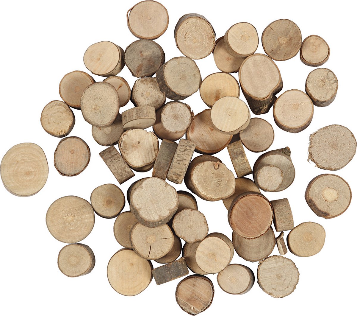 Houten schijf, d 10-15 mm, 25 gr/ 1 doos