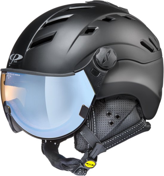 Black Crevice Skihelm met vizier, Gstaad, BCR143921, wit/blauw, maat M/L