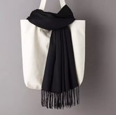 Emilie scarves - sjaal - viscose - zwart - pashmina