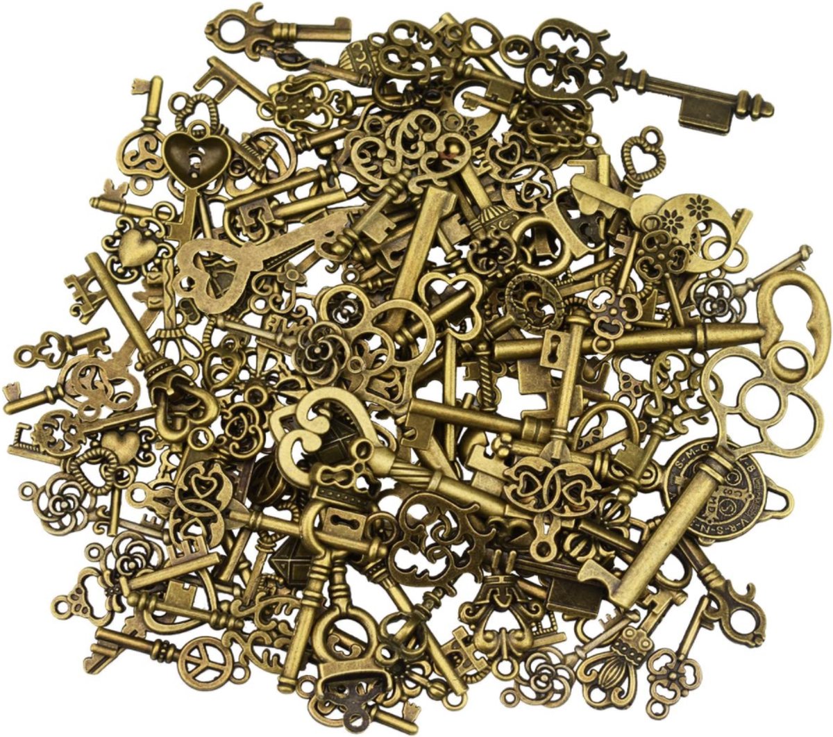 postkantoor Vaderlijk inzet Antieke Steampunk Sieraden Sleutel Ketting Hangers Maken Brons Vintage  Skeleton Key... | bol.com
