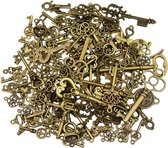 Antieke Steampunk Sieraden Sleutel Ketting Hangers Maken Brons Vintage Skeleton Key DIY 125 Stuks