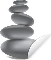 Pile of Zen Stones Wall Circle papier peint autocollant ⌀ 140 cm / papier peint cercle / mur cercle / cercle vivant - auto-adhésif et découpe ronde