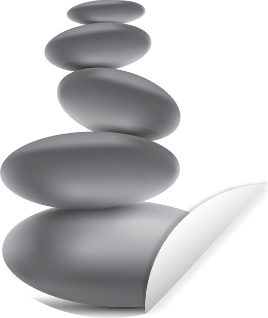 Pile of Zen Stones Wall Circle papier peint autocollant ⌀ 140 cm / papier peint cercle / mur cercle / cercle vivant - auto-adhésif et découpe ronde