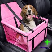 Nola & Coco® Luxe Honden Autostoel 2.0 - Extra Safe met Extra Gordel - Voor Puppy's en Kleine Hondenrassen - Roze - Autostoel Hond - Autostoel - Auto Hondenmand - Stoelbeschermer -
