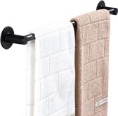 Tacker® - Handdoekrek zonder boren – Badkamer accessoires – Handdoekhouder – Keuken - 30 cm - Zwart