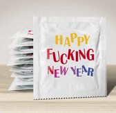 Condoom - happy fucking new year - 2 stuks - per stuk verpakt