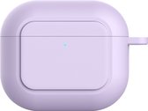 Beschermhoes voor Apple Airpods 3 - Lila - Siliconen case geschikt voor Apple Airpods 3
