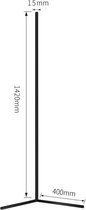 Interesting Living LED Vloerlamp - Moderne LED Vloerlamp RGB - Hoeklamp - LED lamp - Met afstandsbediening - RVS - Zwart