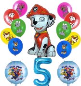 Paw Patrol - Marshall - rood - Folieballonen set van 14