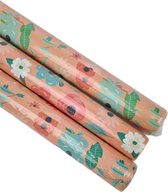 Papier de couverture - Fleurs - Multicolore - Papier - 70 x 200 cm - Fêtes - Noël