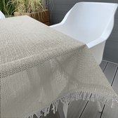 JEMIDI Tuin tafelkleed weerbestendig Foam tafelkleed tuin gemakkelijk onderhoud wasbaar en weerbestendig - Wit - Vorm Eckig - Maat 160x130